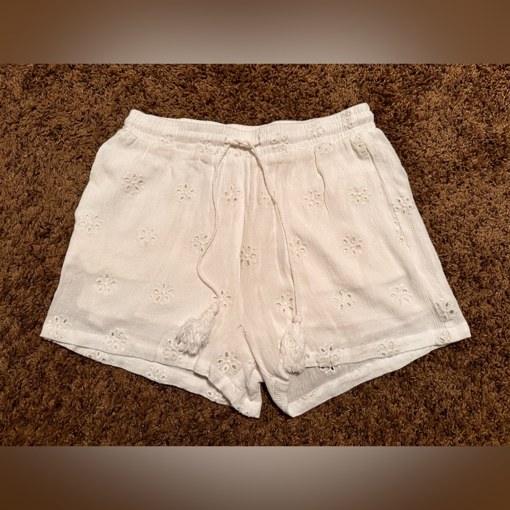 White High-Rise Shorts